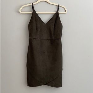 Green velvet dress